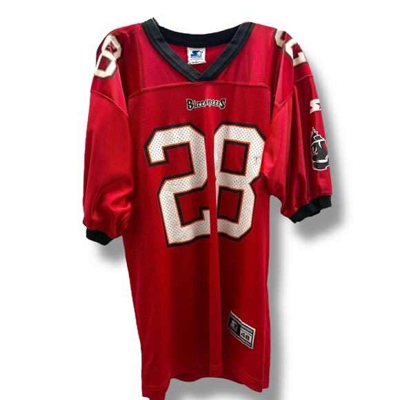 Starter Men's Vintage Warrick Dunn Tampa Bay‎ Buccaneers Jersey L 48 #28 Red - Picture 3 of 10